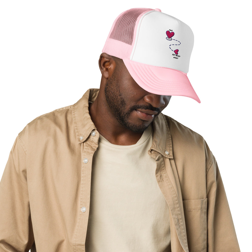 Forever Yours - Romantic Heart Trucker Hat - Light Pink White Light Pink - Hats