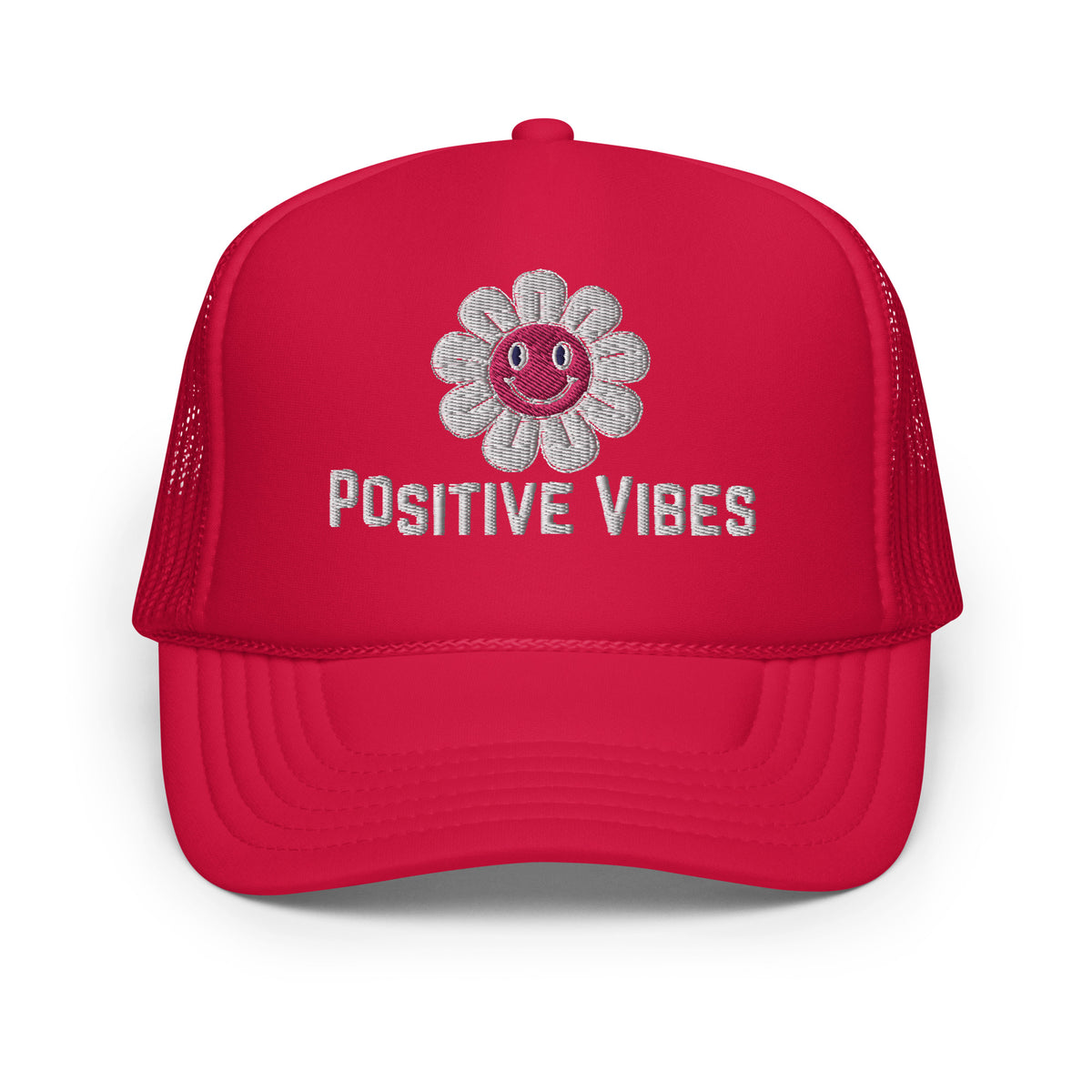 Optimism Unleashed - Positive Vibes Cap - Red - Print Material