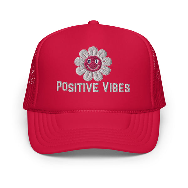 Optimism Unleashed - Positive Vibes Cap - Red - Print Material