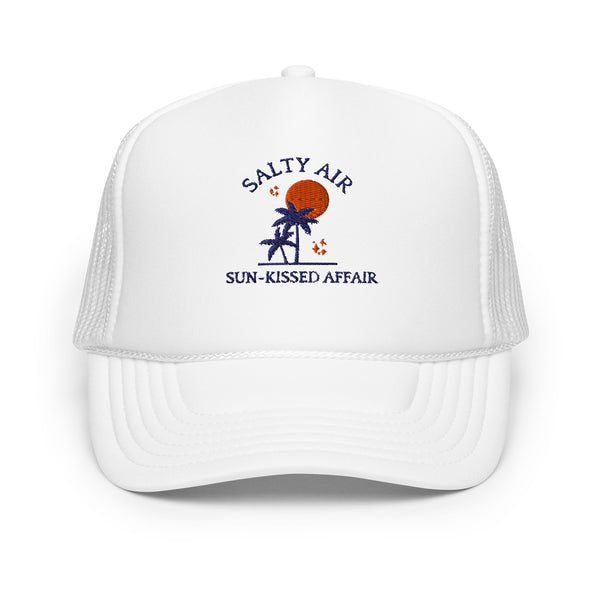 Tropical Sunset: Salty Air & Sun-Kissed Affair Hat - White - Hats