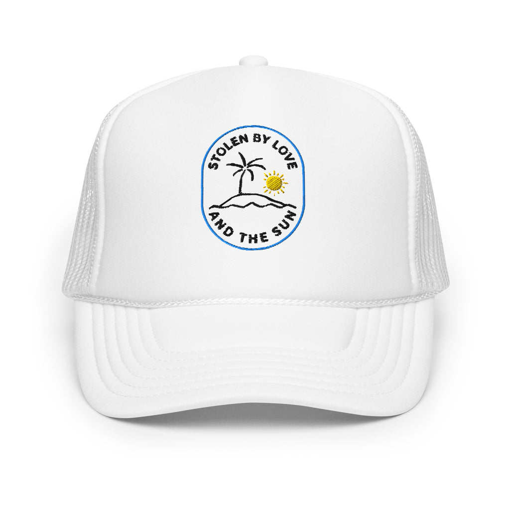 Radiant Days - Minimalist Sun Foam Trucker Hat - White - Hats