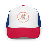 Beach Vibes - Salty Air & Sun-Kissed Love Cap - White Royal Red - Hats
