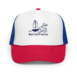 Eternal Voyage - Nautical Love Foam Trucker Hat - White Royal Red - Hats