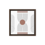 Timeless Tranquility - Pine Tree Line Drawing - Brown 12″×12″ -