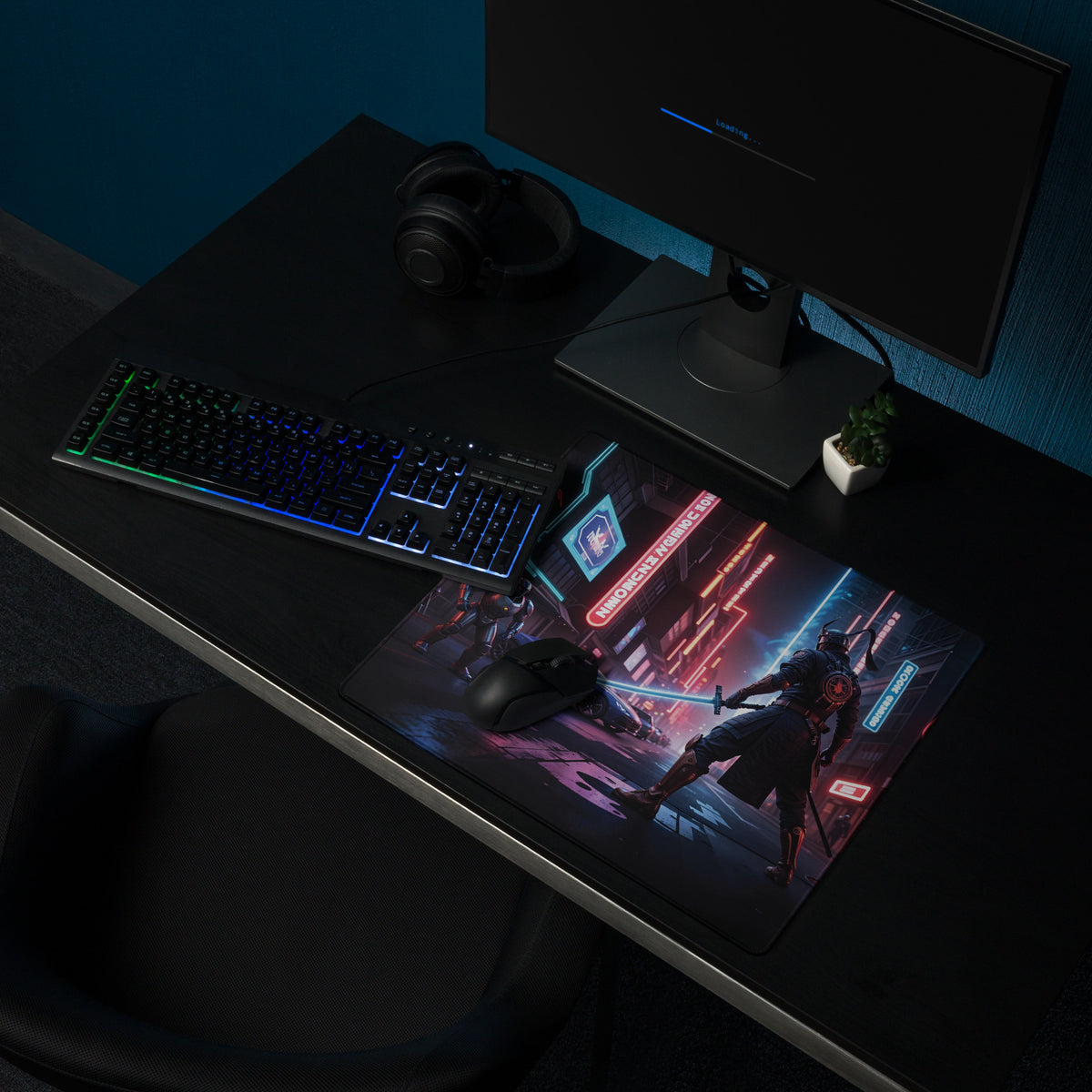 Neon Duel - Samurai Standoff Gaming Pad - Default Title - Mouse Pads