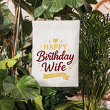 Celebrate Her Day – Birthday Garden Flag for Wife - Default Title - Printed Flags