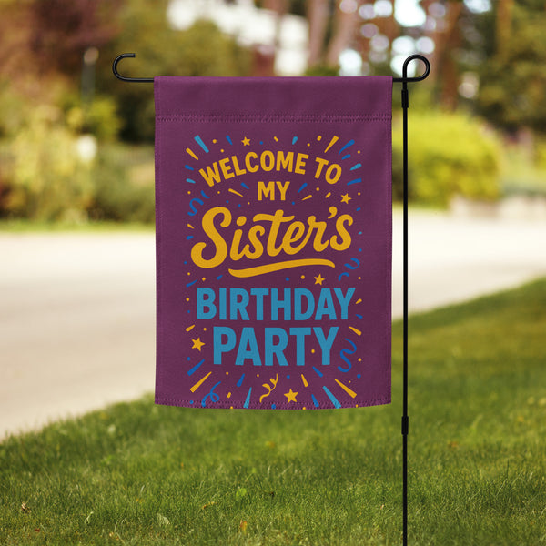 Cheerful Party Decor – Garden Flag for Sister - Default Title - Printed Flags