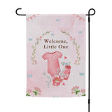 Baby Girl Garden Flag – Welcome, Little One with Love - Default Title - Printed Flags