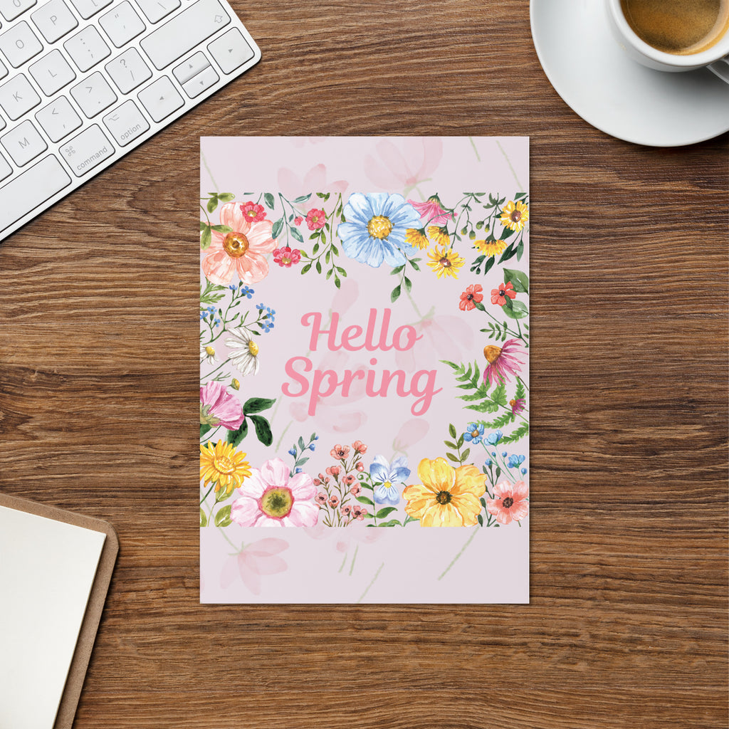 Welcome Spring with a Vibrant Greeting Card - 5.83″×8.27″ -