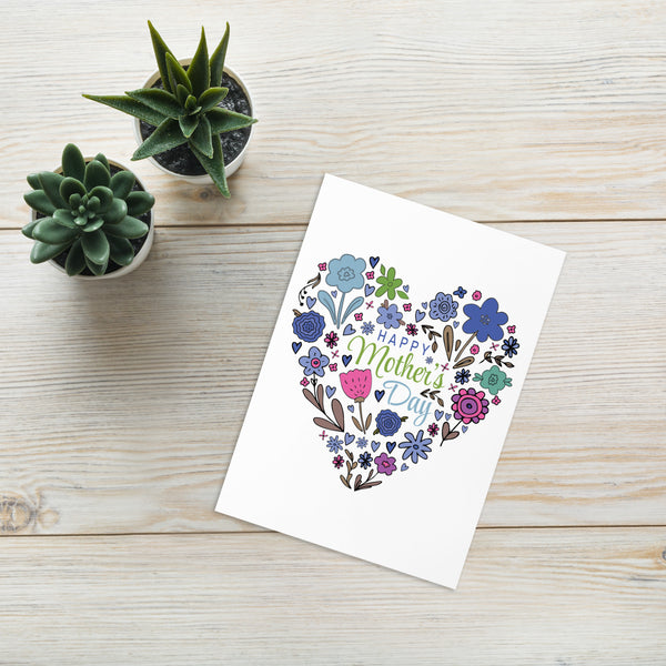 Heartfelt Wishes - Happy Mother's Day Greeting Card - 5″×7″ -