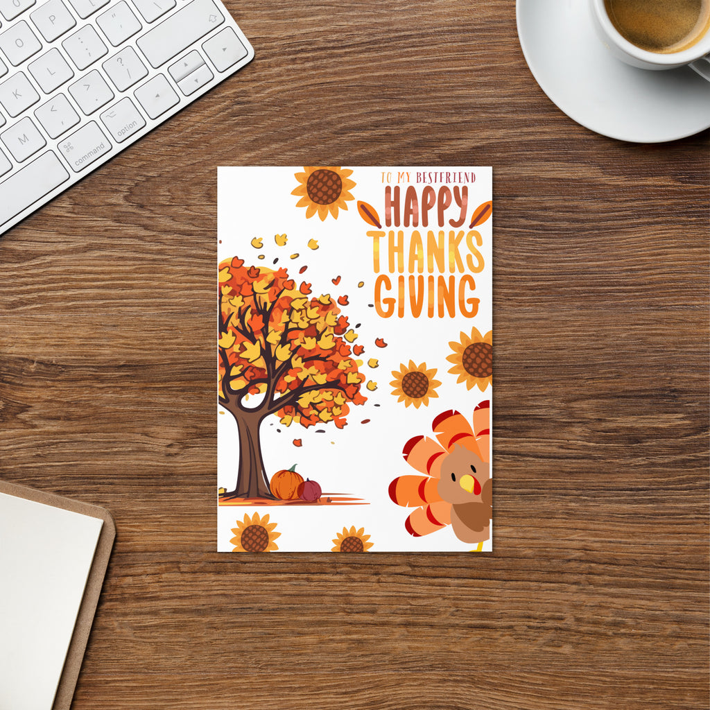 Thanksgiving Card - A Special Gift for Your Best Friend - Default Title - Greeting Cards