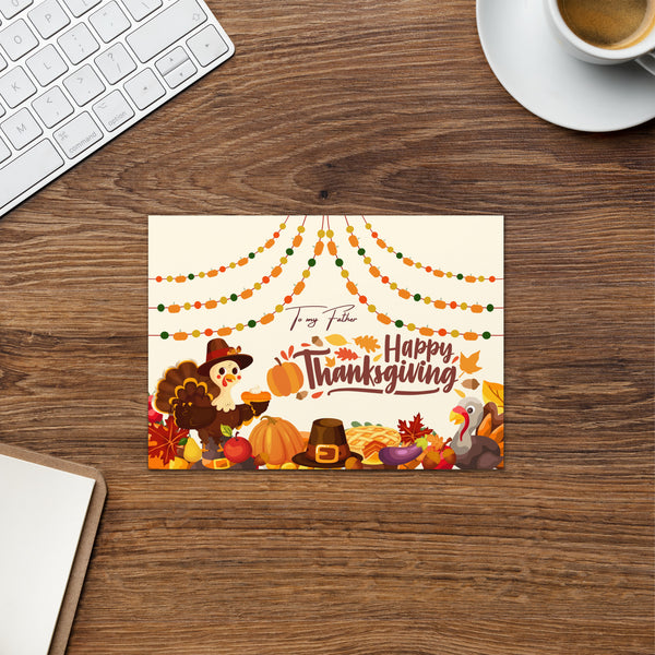 Heartfelt Thanksgiving Greeting Card for Dad - Default Title - Greeting Cards