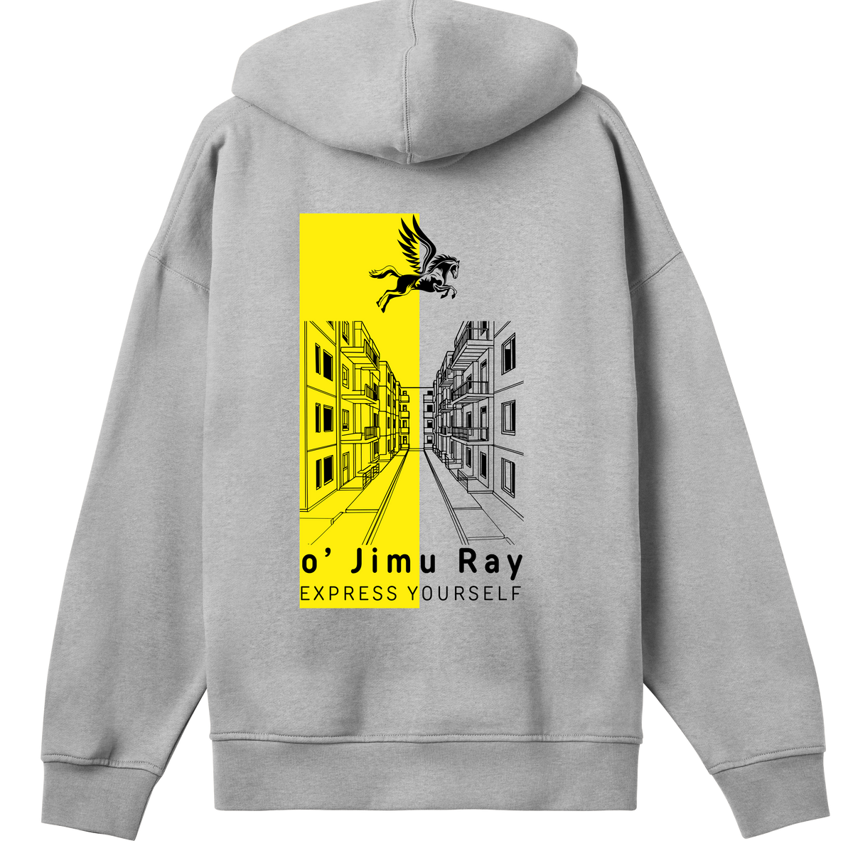 City Scape Wings - The o' Jimu Ray Hoodie - - Hoodies