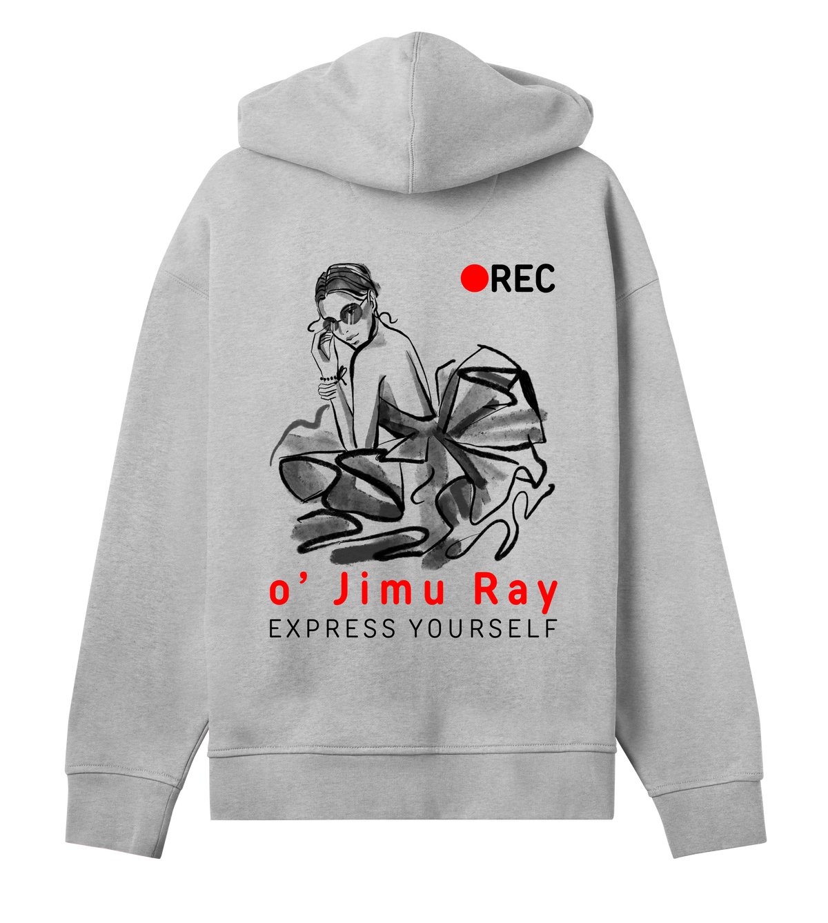 Expressive Elegance - Oversized Comfort - Grey melange women - Hoodies