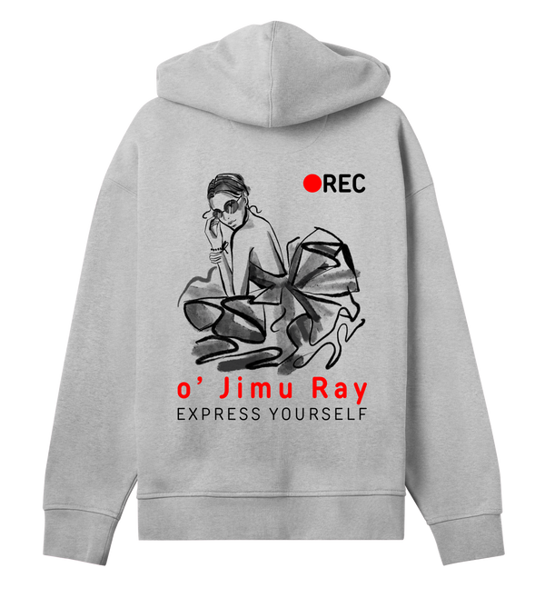 Expressive Elegance - Oversized Comfort - Grey melange women - Hoodies