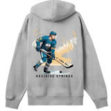 Ice Warrior - Bold Hockey-Inspired Boxy Hoodie - - Hoodies