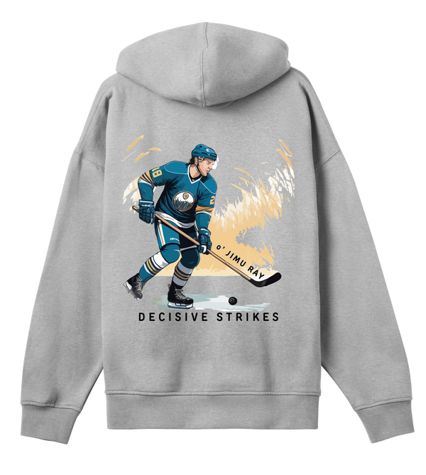 Ice Warrior - Bold Hockey-Inspired Boxy Hoodie - - Hoodies