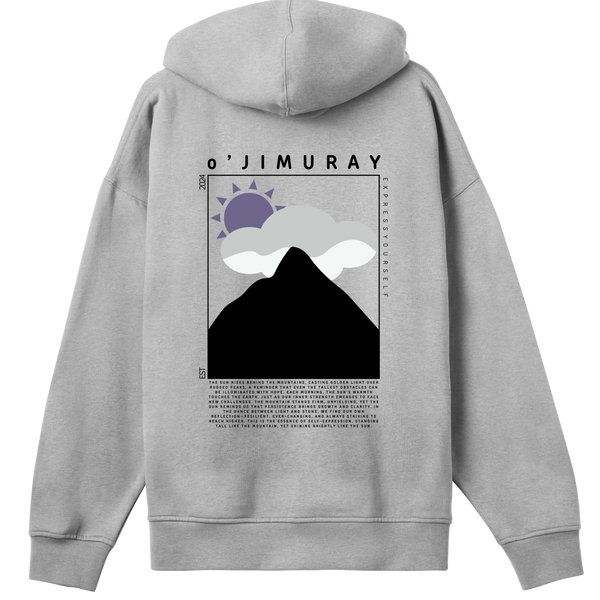 Sun & Cloud Boxy Hoodie - - Hoodies