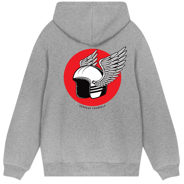 Wings of Freedom Hoodie - Grey melange men - Hoodies