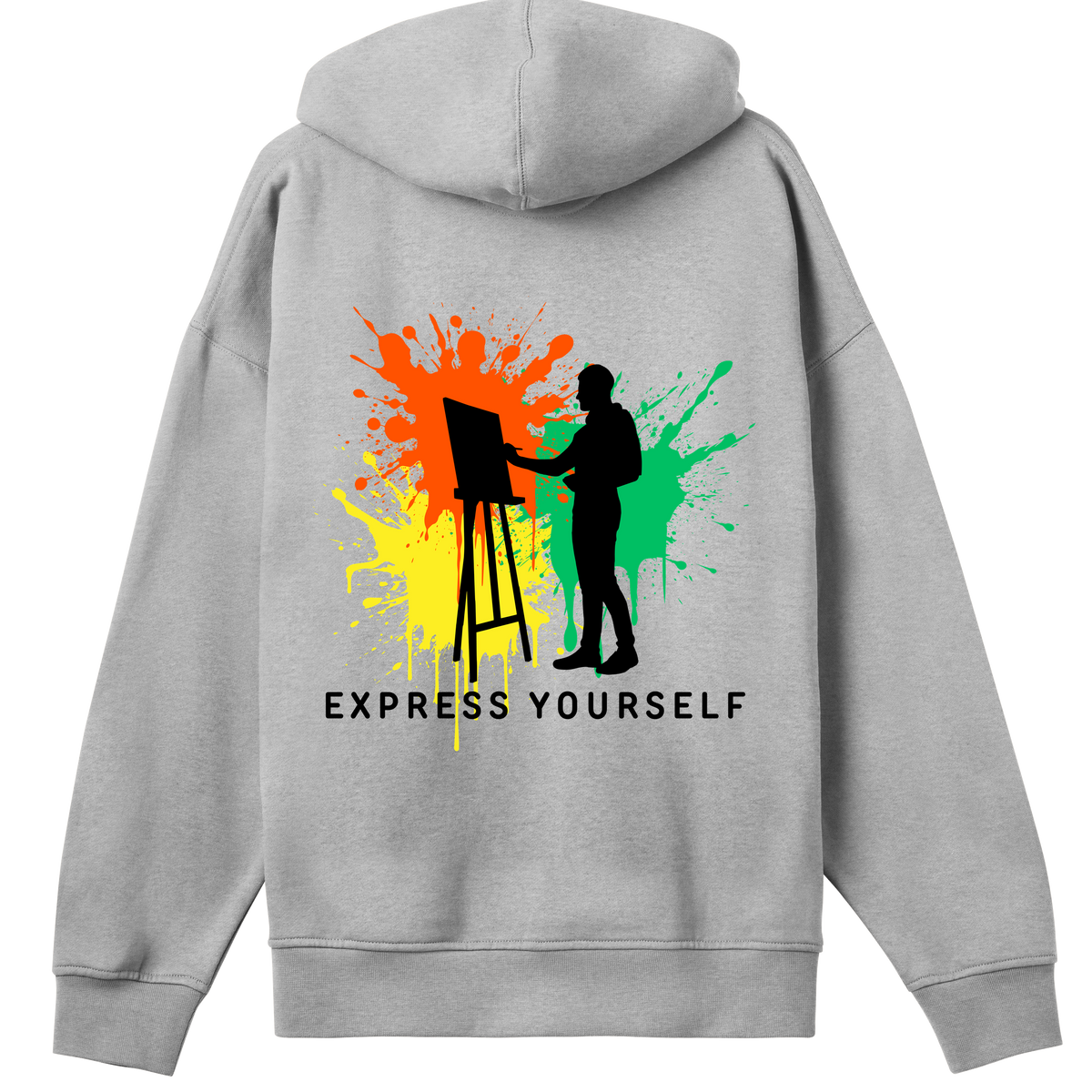 Artistic Expression - Boxy Hoodie - Grey melange men - Hoodies