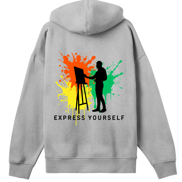 Artistic Expression - Boxy Hoodie - Grey melange men - Hoodies