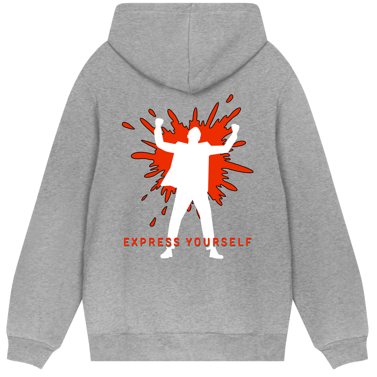 Iconic Expression - Bold Style Hoodie - Grey melange men - Hoodies