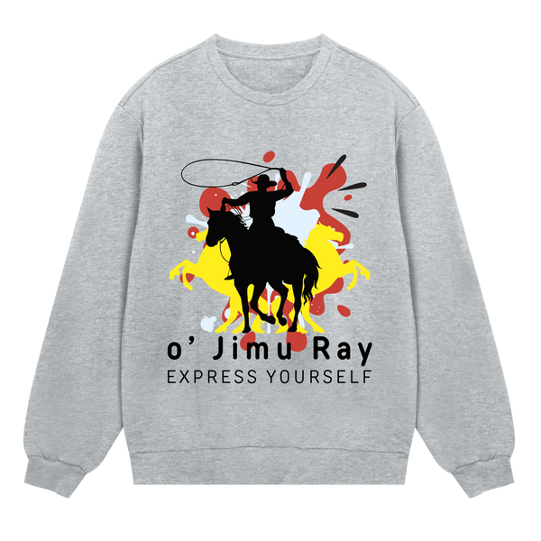 Ride into Style - Bold Cowboy Sweatshirt - Grey melange men - Sweatshirts