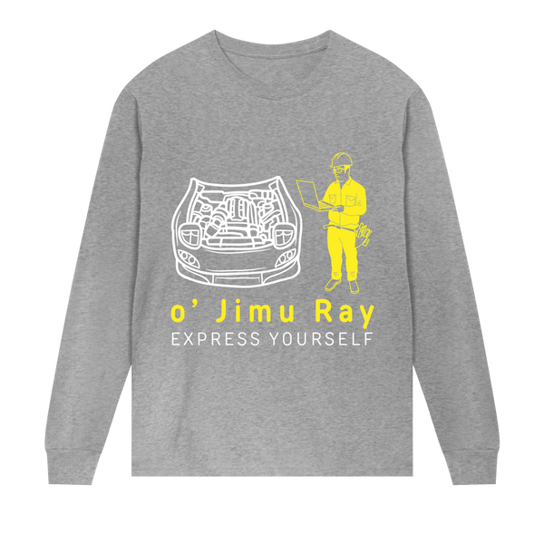 The Engineering Long Sleeve Tee - Grey melange men - Long Sleeve T-shirts