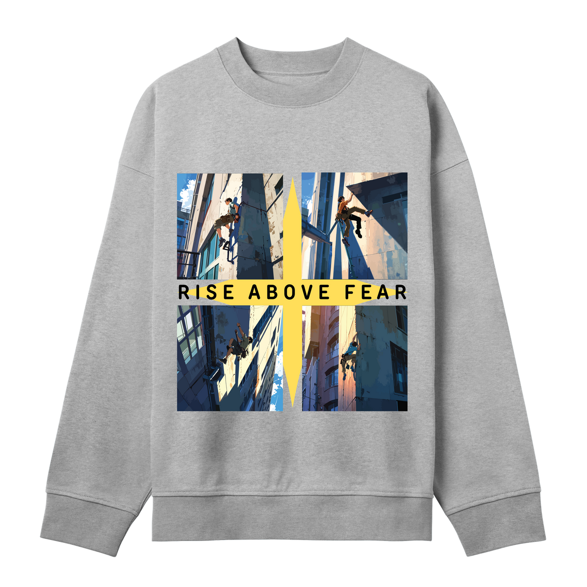 Scaling New Heights - Fearless Fashion - Grey melange men - Sweatshirts