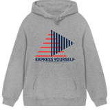 Bold Stripes - The Express Yourself Hoodie - Grey melange men - Hoodies