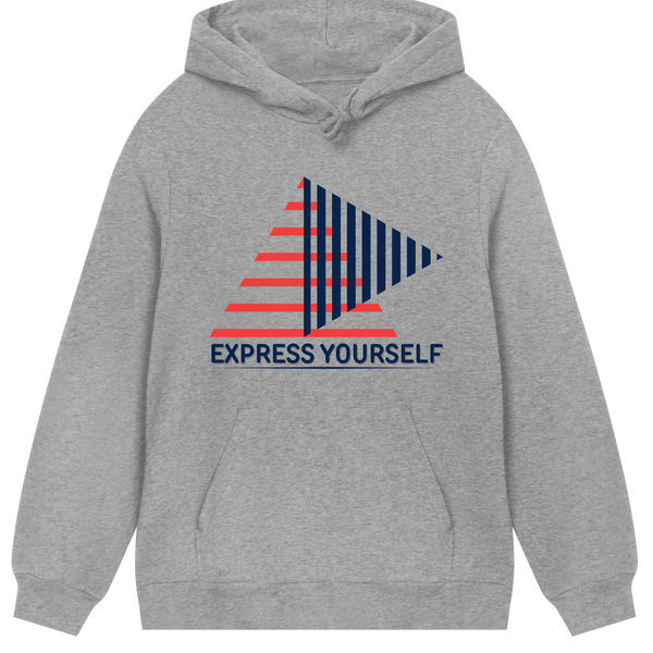 Bold Stripes - The Express Yourself Hoodie - Grey melange men - Hoodies