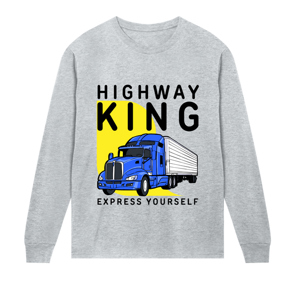 Road King - Bold Truck Tee - Grey melange men - Long Sleeve T-shirts