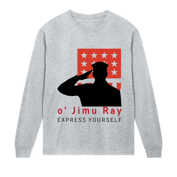 Pride In Every Stitch - o' Jimu Ray 4th July Special - Grey melange men - Long Sleeve T-shirts