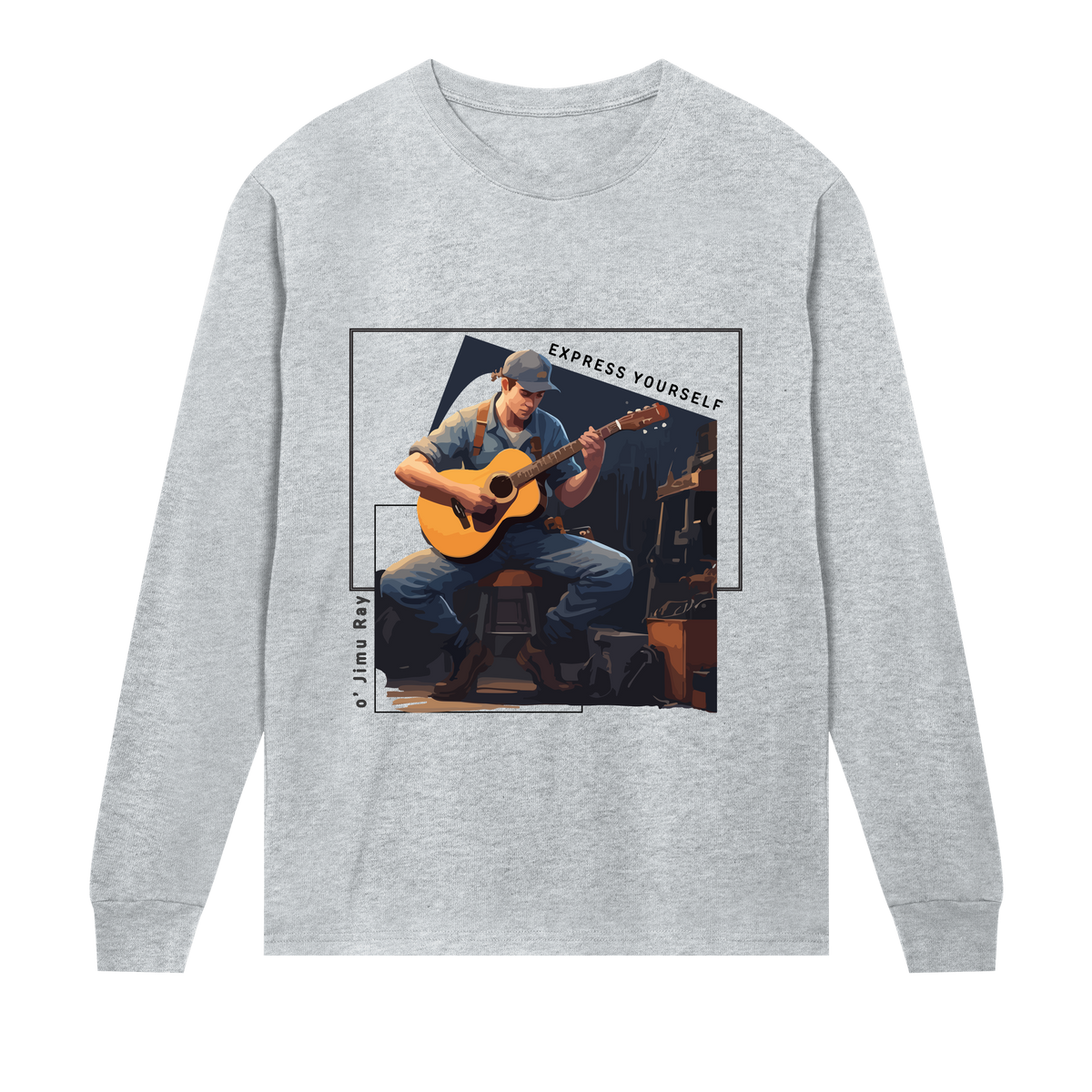 Melodic Threads - Wear Your Tune - Grey melange men - Long Sleeve T-shirts