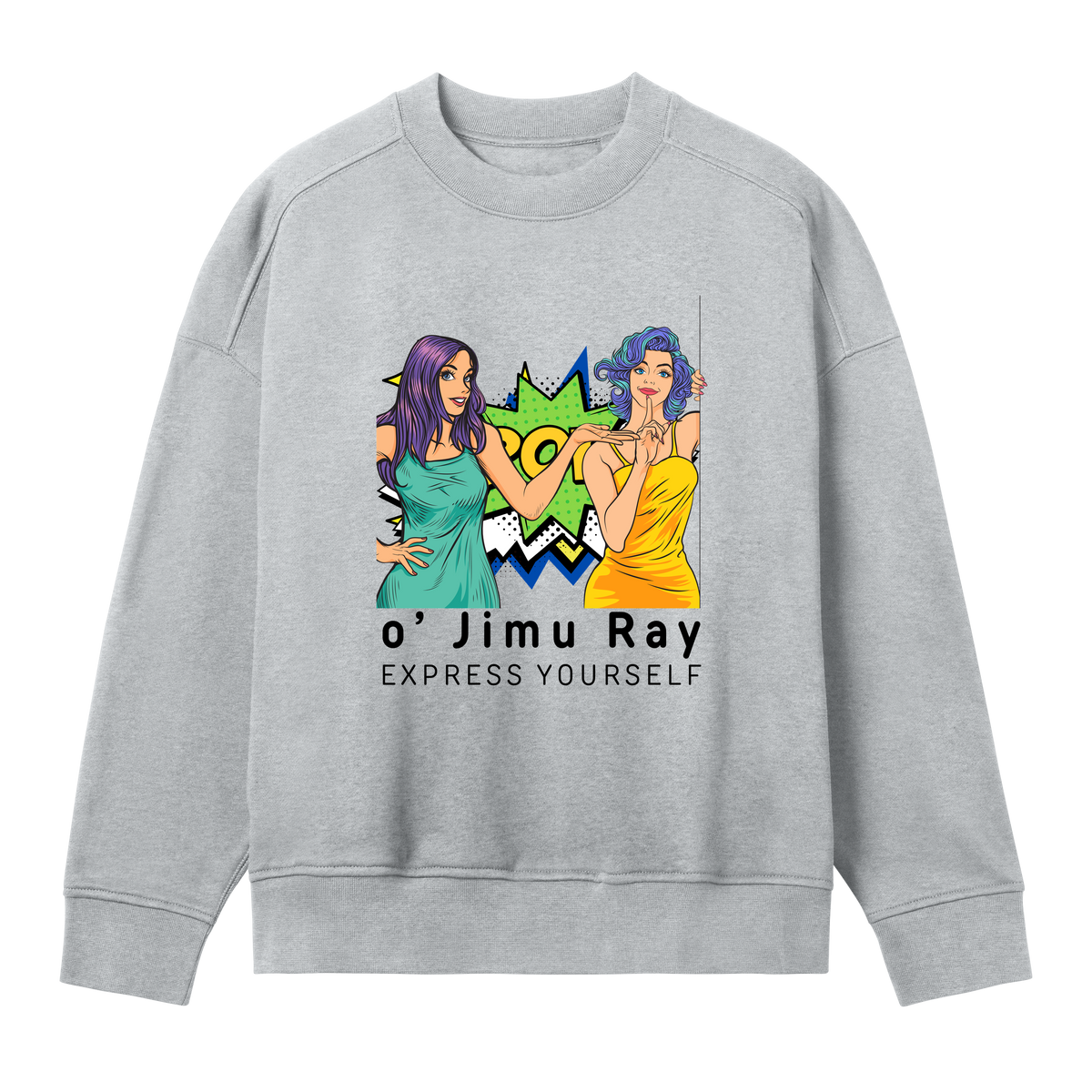 Retro Glam Oversized Sweatshirt - Grey melange women - Sweatshirts