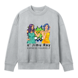 Retro Glam Oversized Sweatshirt - Grey melange women - Sweatshirts