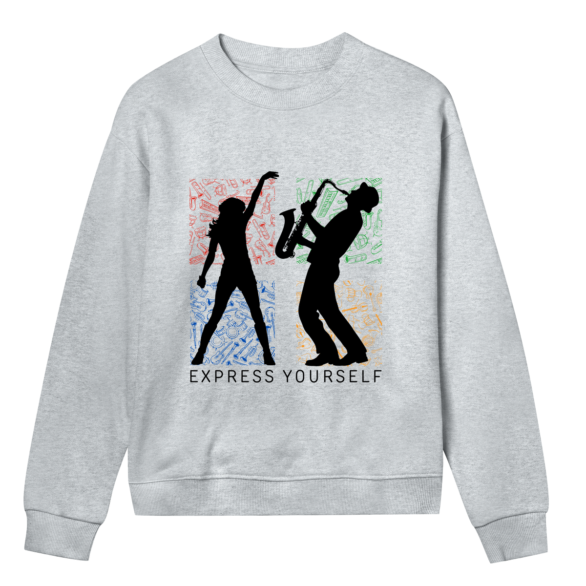 Colorful Crescendo - Musical Expression - Grey melange women - Sweatshirts