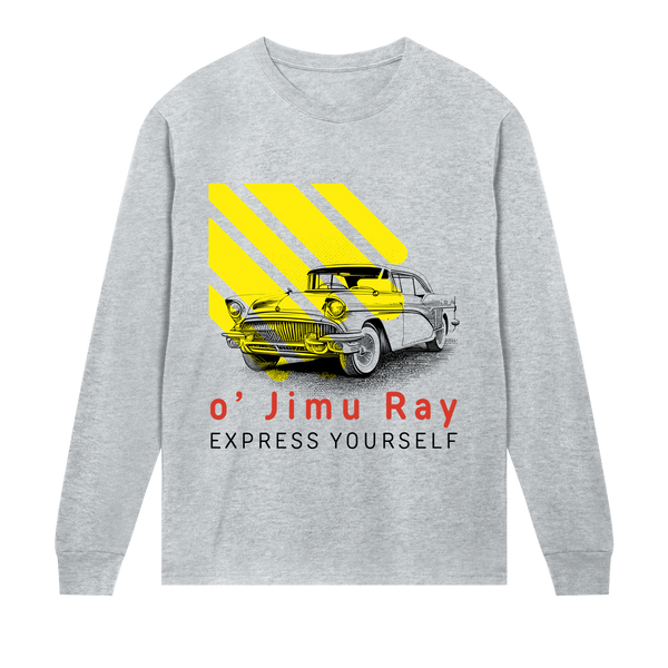 Retro Ride - Vintage Vibes Tee - Grey melange men - Long Sleeve T-shirts