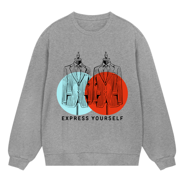 Express Your Elegance - Suit Silhouettes - Grey melange men - Sweatshirts