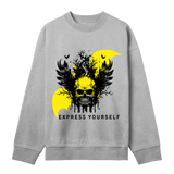 Dark Elegance - Skull in Shadows - Grey melange men - Sweatshirts