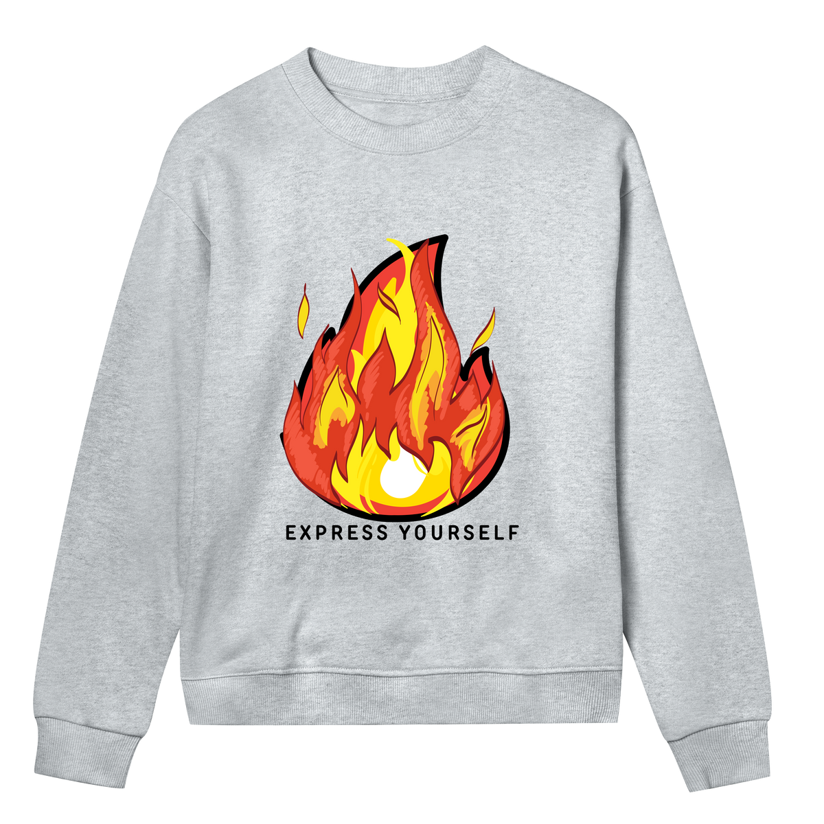 Flames of Expression - Ignite Your Style - Grey melange women - Sweatshirts