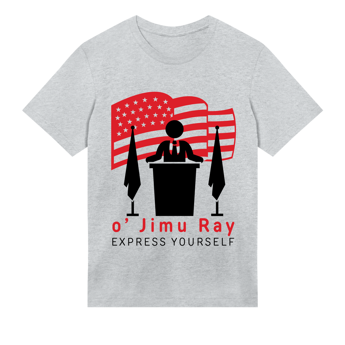 Iconic American Vibes - o' Jimu Ray 4th July Special - Grey melange men - T-shirts