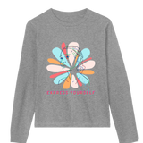 Floral Fusion - Bold Artistic Tee - Grey melange women - Long Sleeve T-shirts