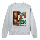 Nostalgic Collage - Past Meets Present - Grey melange women - Sweatshirts