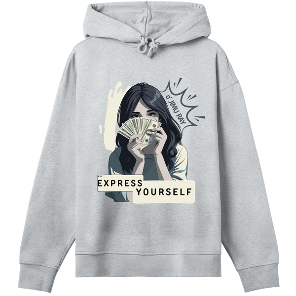 Wealthy Vibes - Flaunt Your Success in Style - Grey melange women - Hoodies