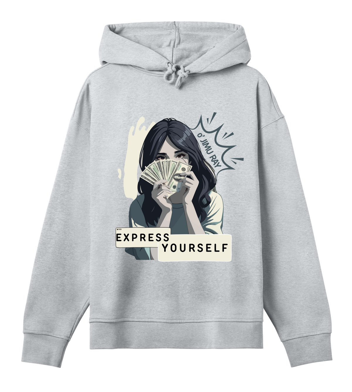 Wealthy Vibes - Flaunt Your Success in Style - Grey melange women - Hoodies