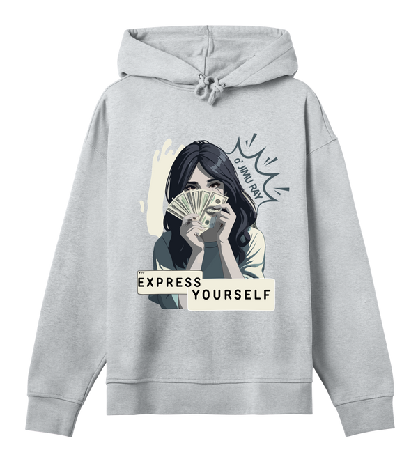 Wealthy Vibes - Flaunt Your Success in Style - Grey melange women - Hoodies