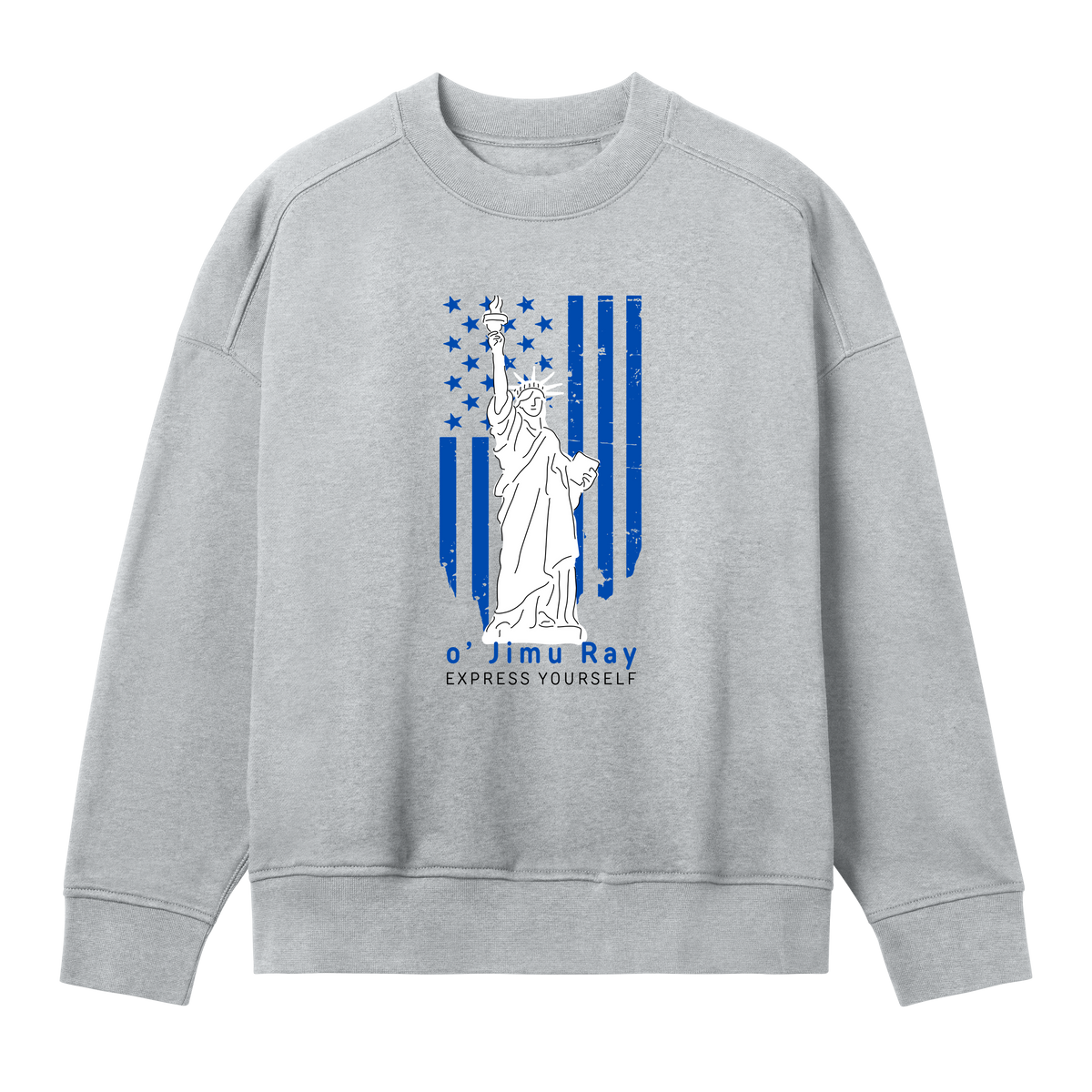 Patriot Spirit Women's Sweatshirt - o' Jimu Ray 4th July Special - Grey melange women - Sweatshirts