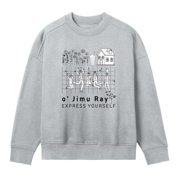 Express Happiness - Oversized Sweatshirt - Grey melange women - Sweatshirts