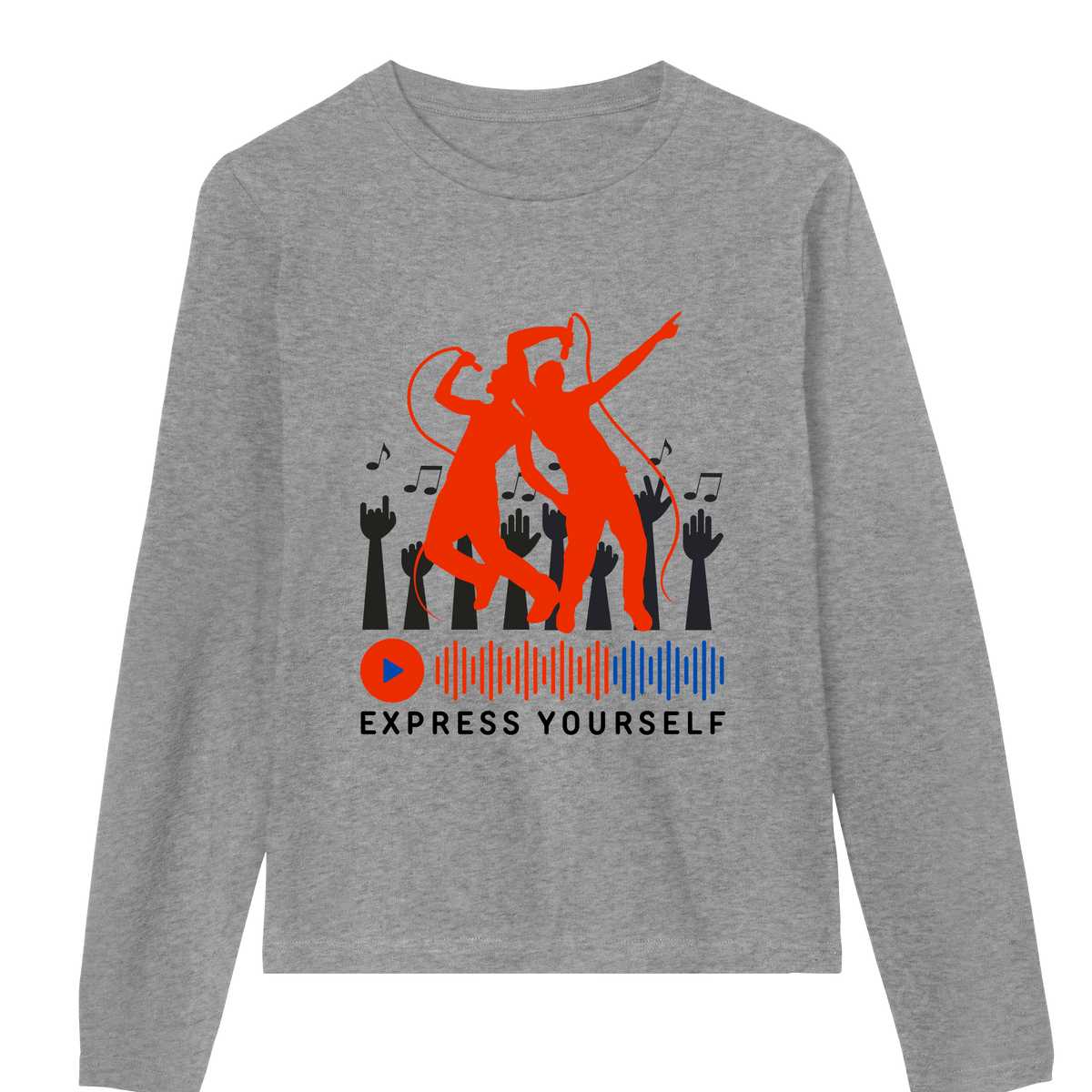 Rock the Stage - Express Yourself Tee - Grey melange women - Long Sleeve T-shirts